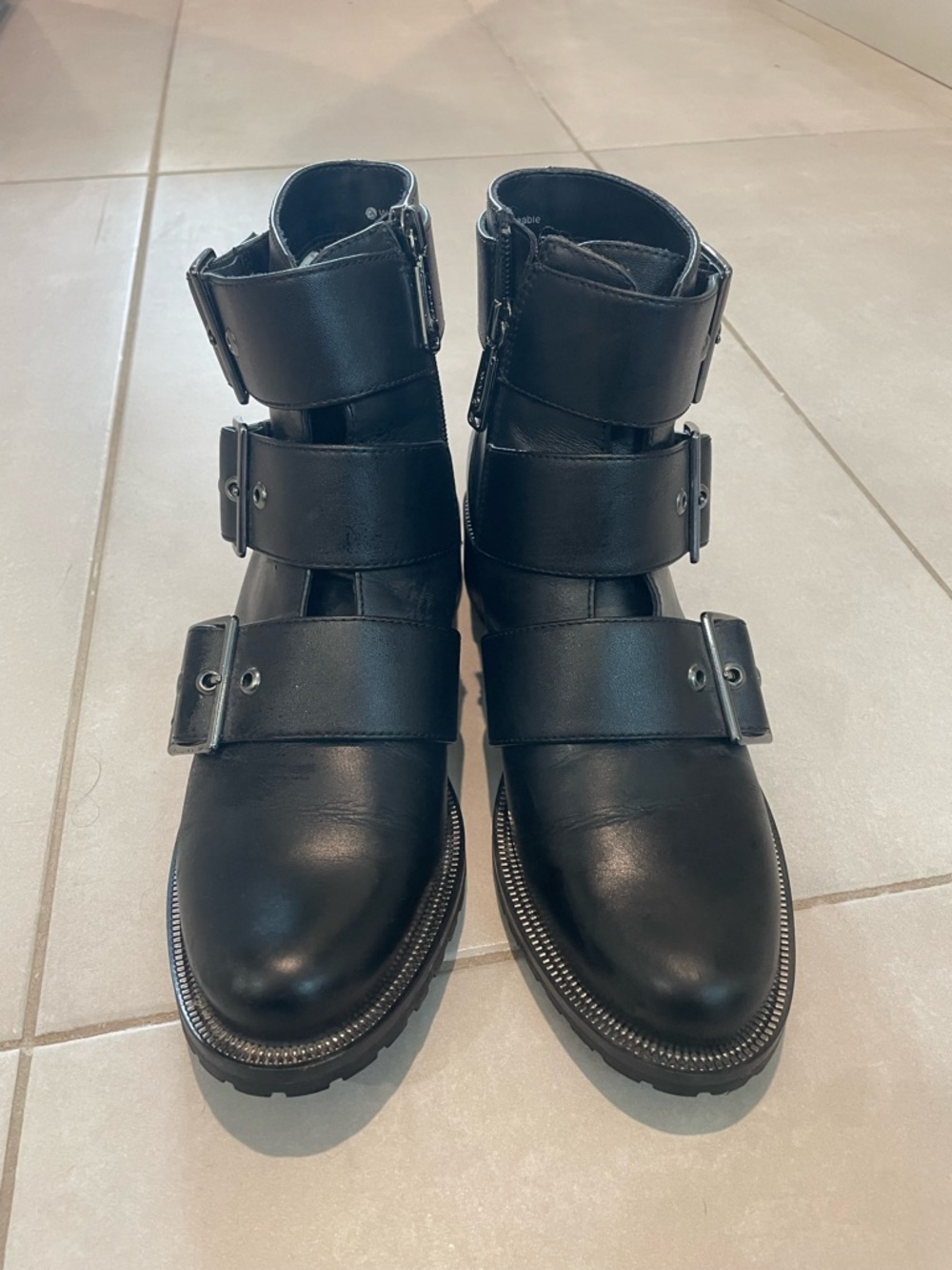 Black motorcycle boots
